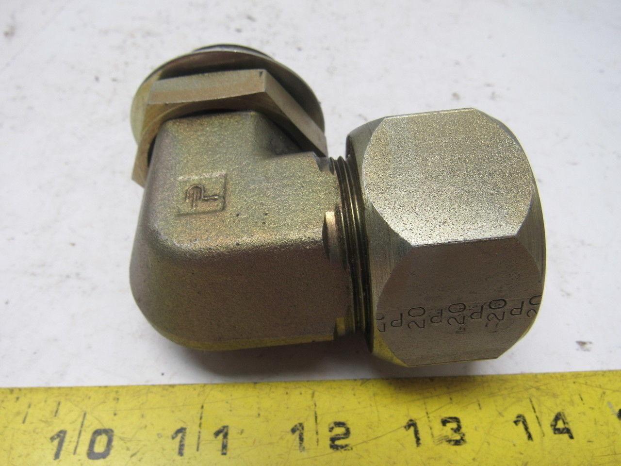 Parker Tube To O-Ring Seal Elbow, 1-1/2" Tube To 1-5/8-12 Straight Thread