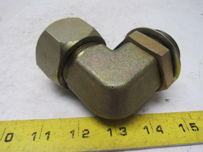 Parker Tube To O-Ring Seal Elbow, 1-1/2" Tube To 1-5/8-12 Straight Thread