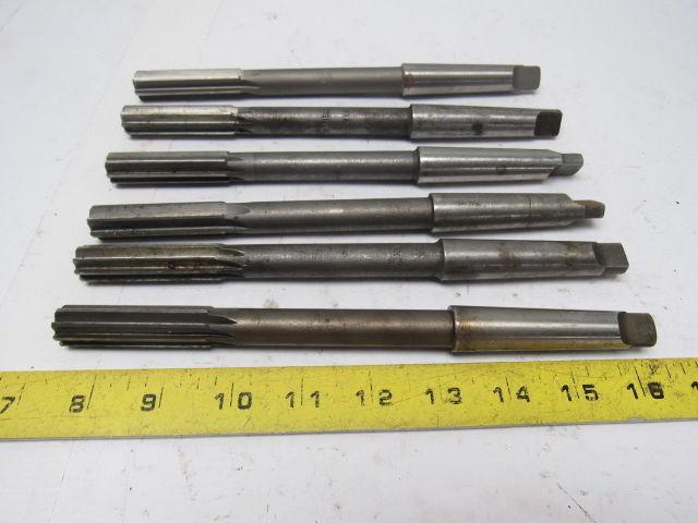 MORSE/CLEVELAND/BF 5/8" #2 MT Straight Flute Chucking Reamers Mixed Mfg Lot/5