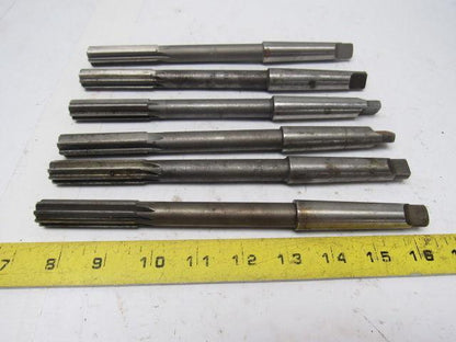 MORSE/CLEVELAND/BF 5/8" #2 MT Straight Flute Chucking Reamers Mixed Mfg Lot/5