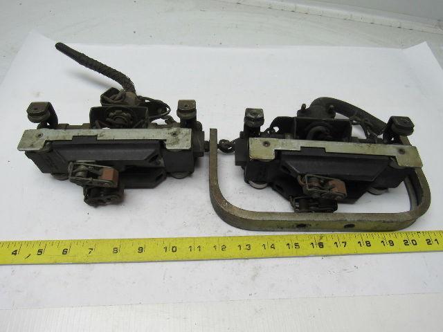 Feedrail 3 Pole Transfer Type Trolley With  Brush Contacts Lot Of 2