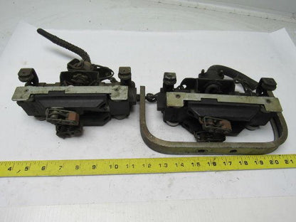 Feedrail 3 Pole Transfer Type Trolley With  Brush Contacts Lot Of 2