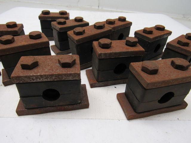5/8" Pipe Tube Clamp W/Bolts Weld Mount Lot of 13