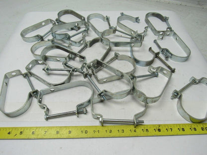 2" Steel Conduit Hanger J - Type 3/8" Rod Lot of 21