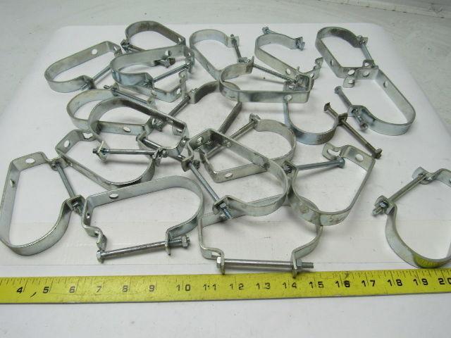 2" Steel Conduit Hanger J - Type 3/8" Rod Lot of 21