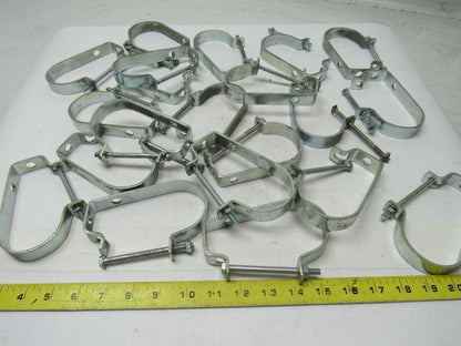 2" Steel Conduit Hanger J - Type 3/8" Rod Lot of 21