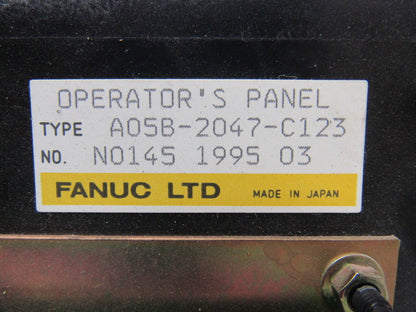 Fanuc A05B-2047-C123 Operator Panel For Built-In CRT