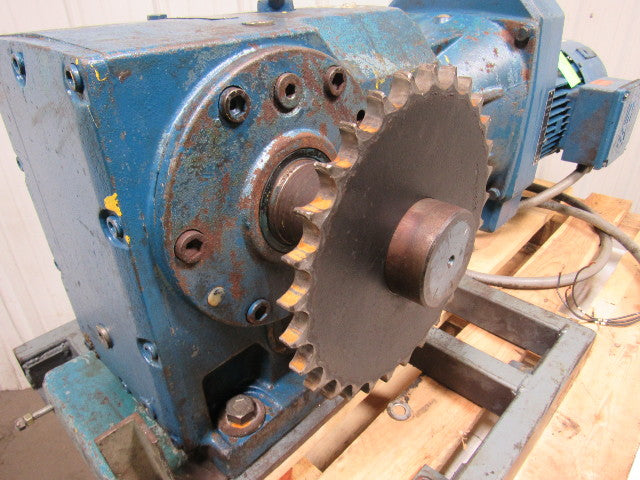 SEW-EURODRIVE DF44DV132N4BN15NR 10HP 3PH Motor Variable Speed 62.1:1 Gearbox