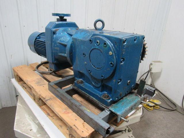 SEW-EURODRIVE DF44DV132N4BN15NR 10HP 3PH Motor Variable Speed 62.1:1 Gearbox