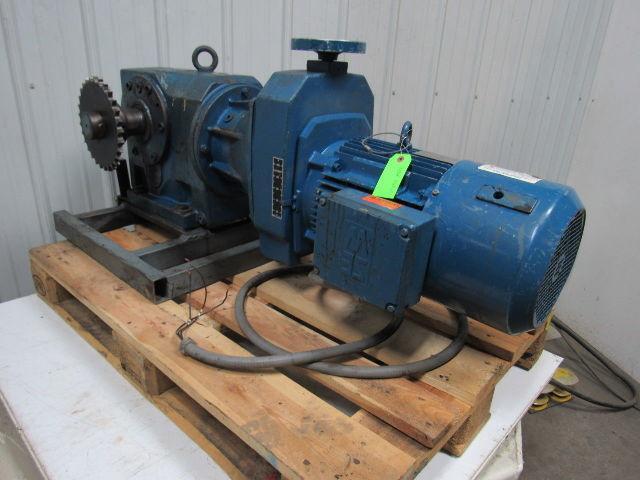 SEW-EURODRIVE DF44DV132N4BN15NR 10HP 3PH Motor Variable Speed 62.1:1 Gearbox