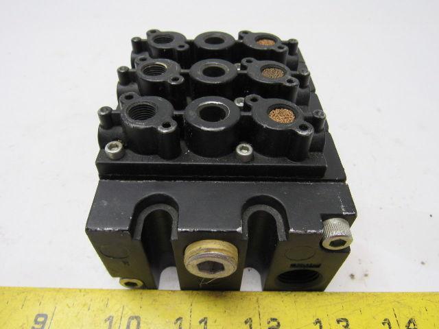 Aro Fluid Power A222PS 1119 4 Way Manifold Air Pilot Directional Valve Block