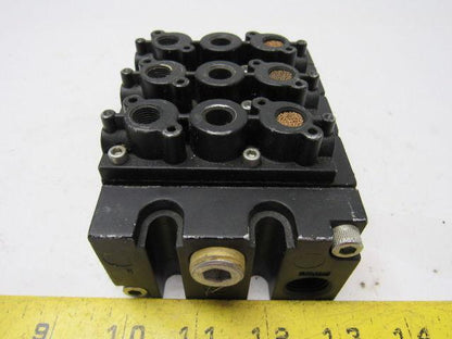 Aro Fluid Power A222PS 1119 4 Way Manifold Air Pilot Directional Valve Block