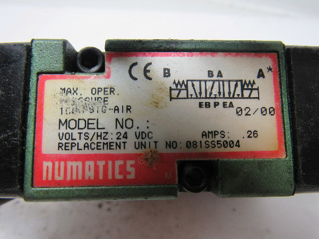 Numatics 081SS5004 Air Solenoid Valve W/081RC100O000000 Regulator