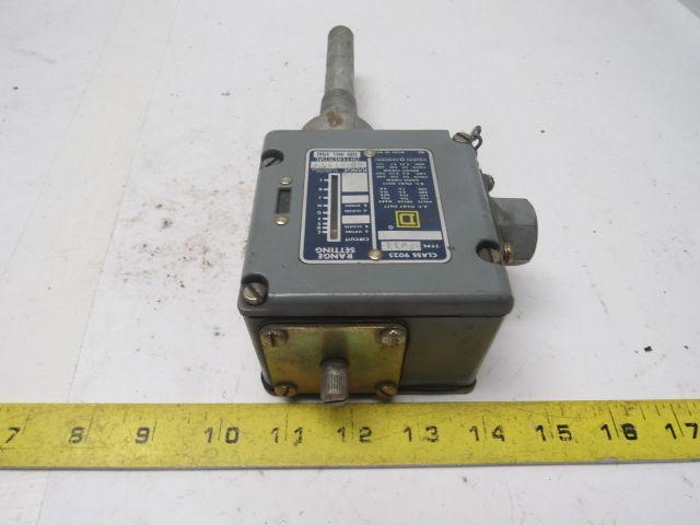 Square D BFW33 Class 9025 Series B Temperature Switch 80-145° F Range 1/2" NPT