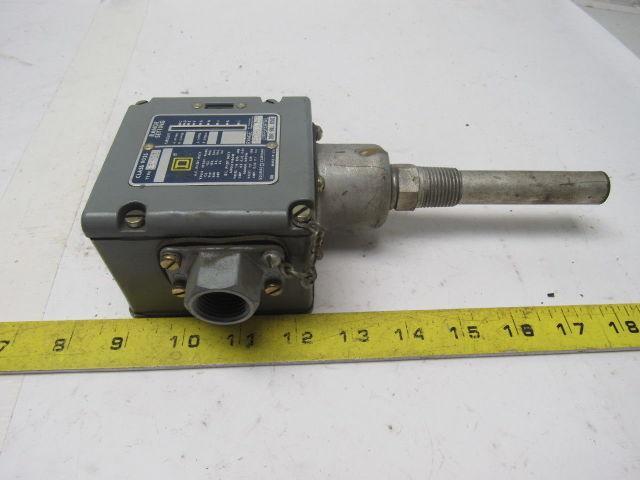 Square D BFW33 Class 9025 Series B Temperature Switch 80-145° F Range 1/2" NPT