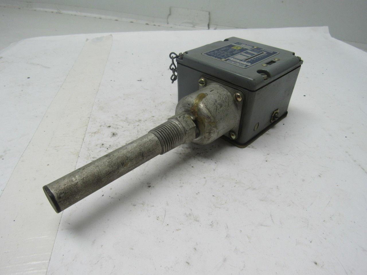 Square D BFW33 Class 9025 Series B Temperature Switch 80-145° F Range 1/2" NPT