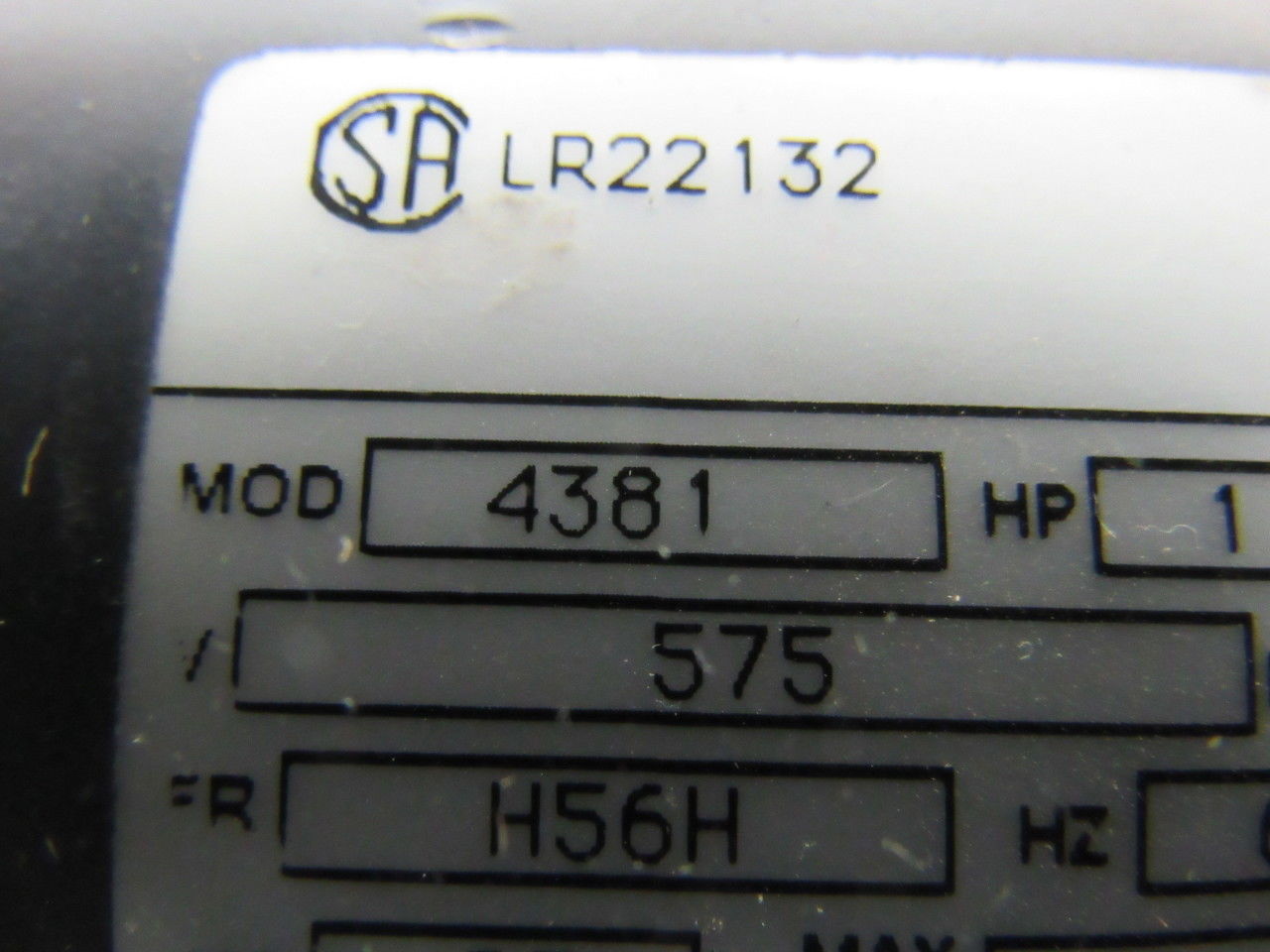 EMERSON 4381 1HP 575V 3Ph 60Hz 1725 RPM AC Motor Tested