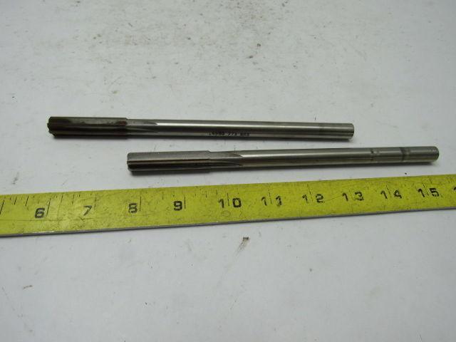 Tri-Angle 773.4980 Straight 6 Flute Chucking Reamer .4980" 8" OAL Lot of 2
