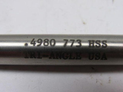 Tri-Angle 773.4980 Straight 6 Flute Chucking Reamer .4980" 8" OAL Lot of 2