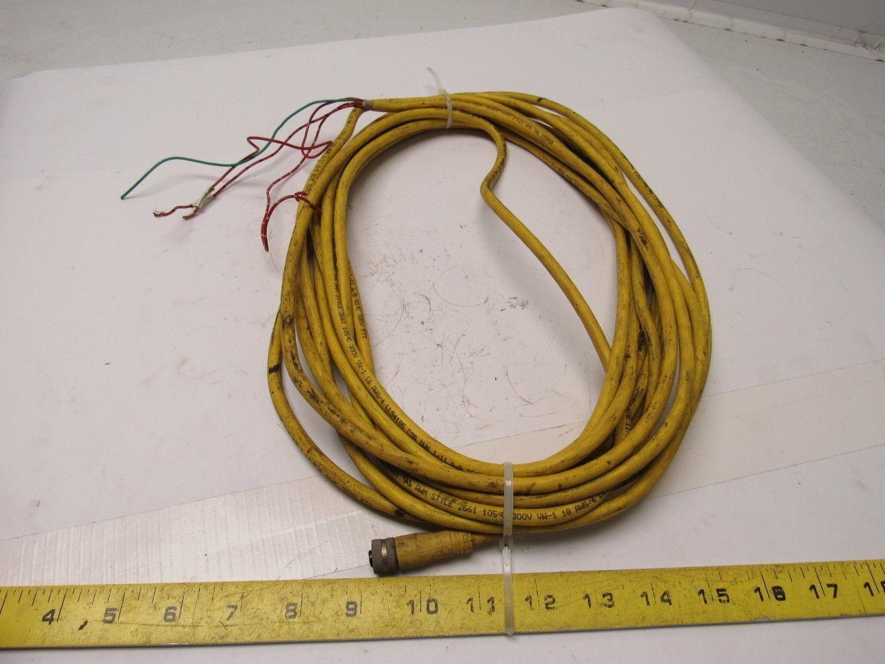 A-B Allen Bradley 889R-F4AEA-10 Ser. A AC Micro QD / M12 Cordset Straight Female