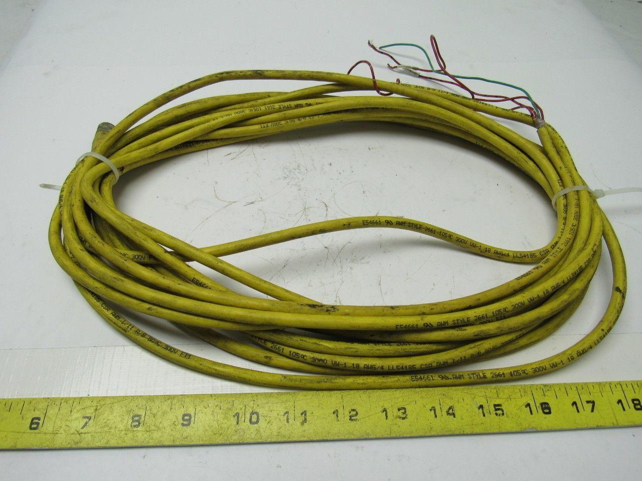 A-B Allen Bradley 889R-F4AEA-10 Ser. A AC Micro QD / M12 Cordset Straight Female