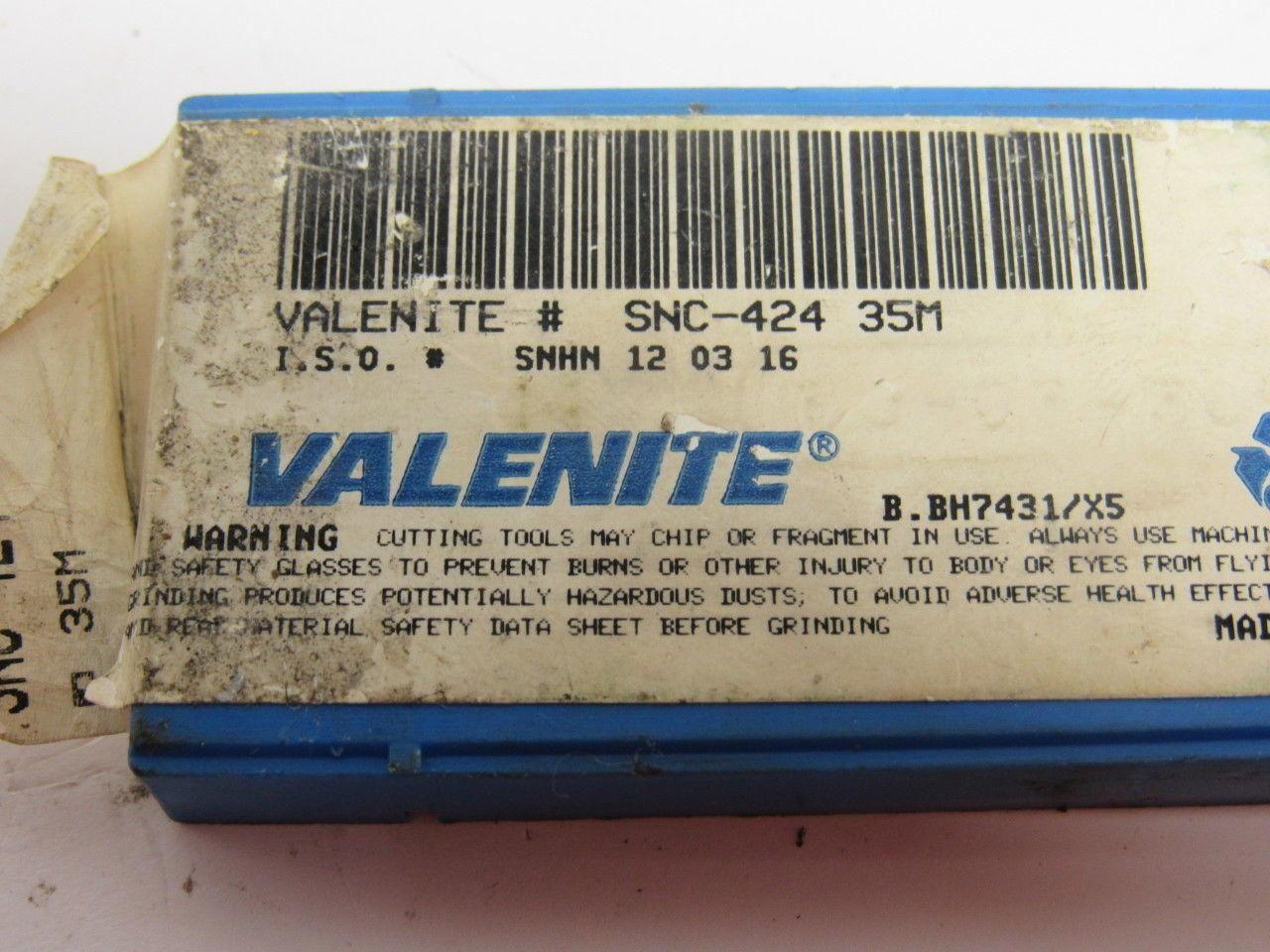 Valenite SNC 424 35M Carbide Inserts Tool Cutter Lot of 8