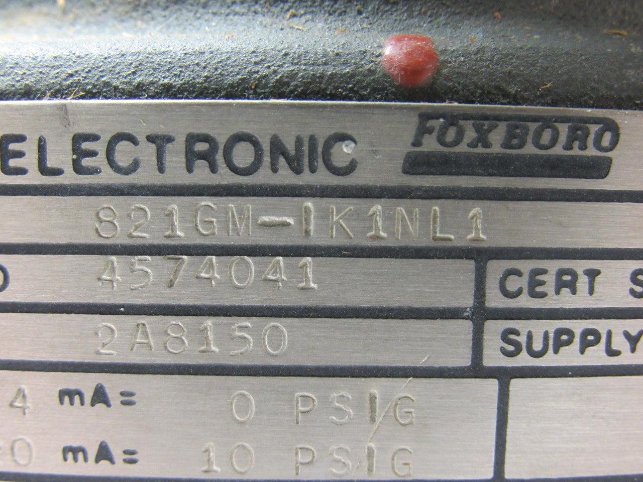 FOXBORO 821GM-Lk1nl1 Electronic Transmitter W/ Amtek Transducer