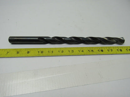 23/32" Extra Length HSS 12 OAL Straight Shank Drill Bit USA