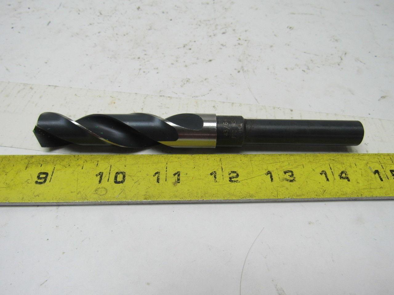 PTD 43/64" x 1/2 Reduced Shank Silver & Deming HSS Twist Drill USA