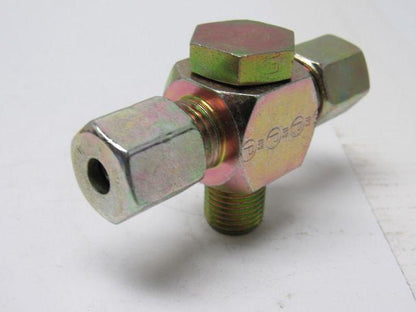 2353TH 6S-BSP-1/4 Steel Tee Banjo Connector Metric MBST 12MM 6MM Tube Lot Of 10