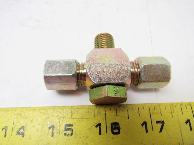 2353TH 6S-BSP-1/4 Steel Tee Banjo Connector Metric MBST 12MM 6MM Tube Lot Of 10