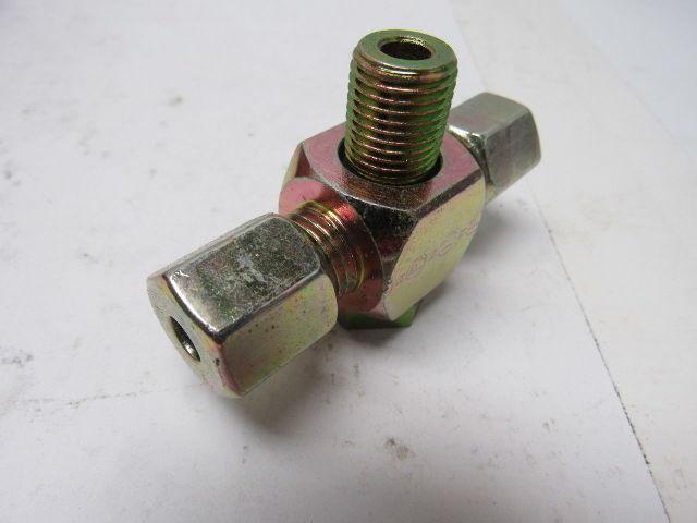 2353TH 6S-BSP-1/4 Steel Tee Banjo Connector Metric MBST 12MM 6MM Tube Lot Of 10