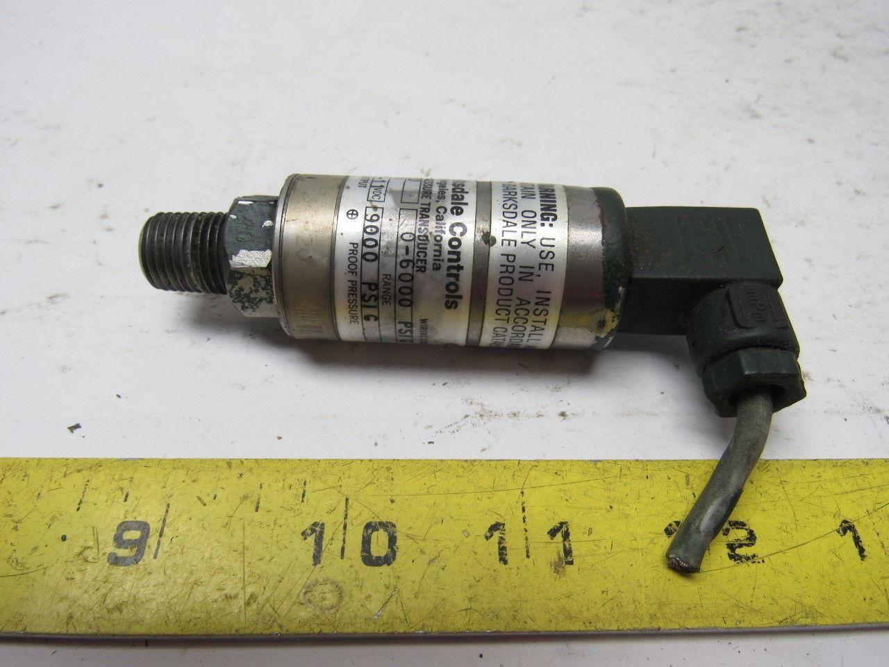 Barksdale Controls 806H4-20 Pressure Transducer 15-36 VDC Input 1-11 VDC Output