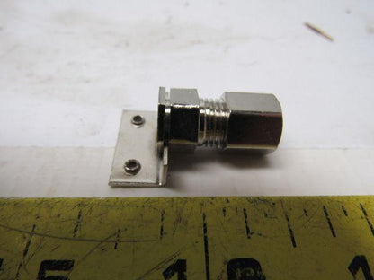 3/16"ID  Stainless Compression Straight Female Fitting W/ Bracket Lot of 12