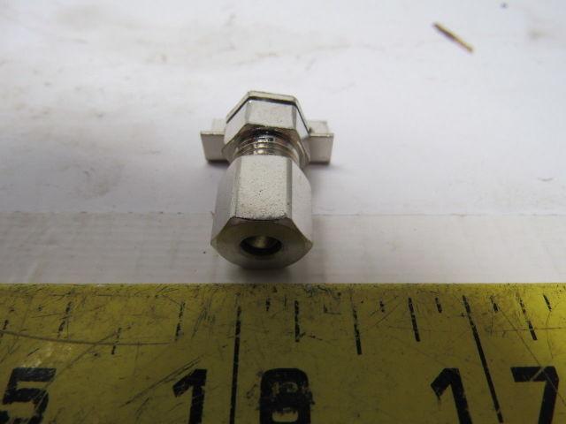 3/16"ID  Stainless Compression Straight Female Fitting W/ Bracket Lot of 12