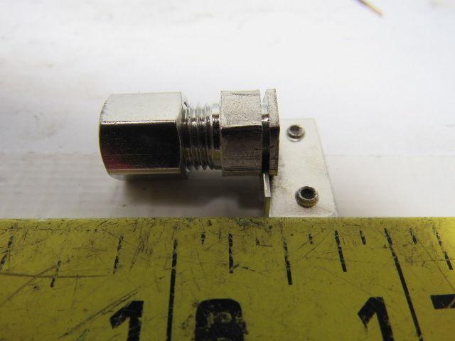 3/16"ID  Stainless Compression Straight Female Fitting W/ Bracket Lot of 12