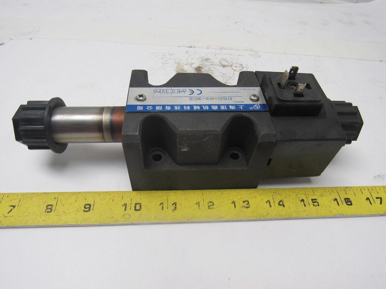 Yuken DSG-03-3C2 Reversible Hydraulic Valve Body With One Solenoid Size D02