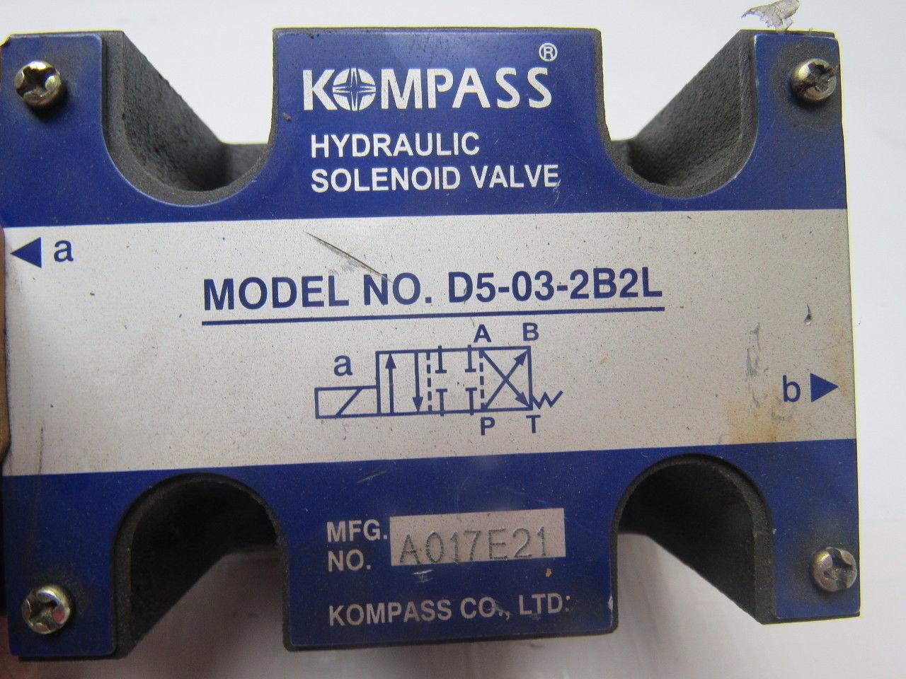 Kompass D5-03-2B2L Hydraulic Directional Control Valve 24VDC Coil