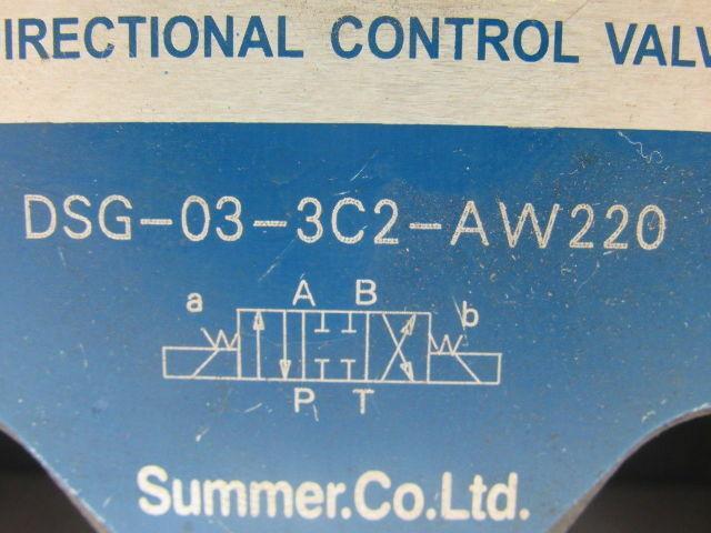 Summer/Yuken DSG-03-3C2-AW220  Hydraulic Directional Valve Body, No Solenoids