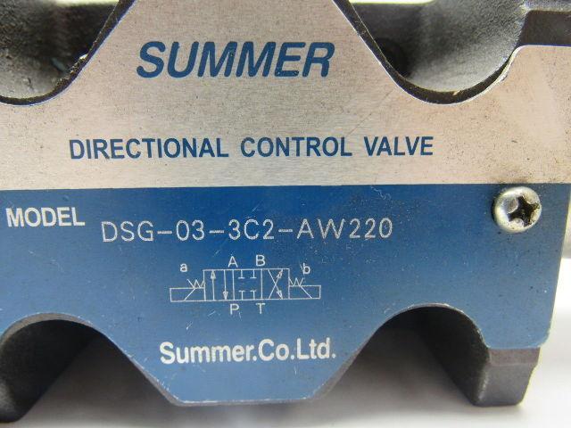 Summer/Yuken DSG-03-3C2-AW220  Hydraulic Directional Valve Body, No Solenoids