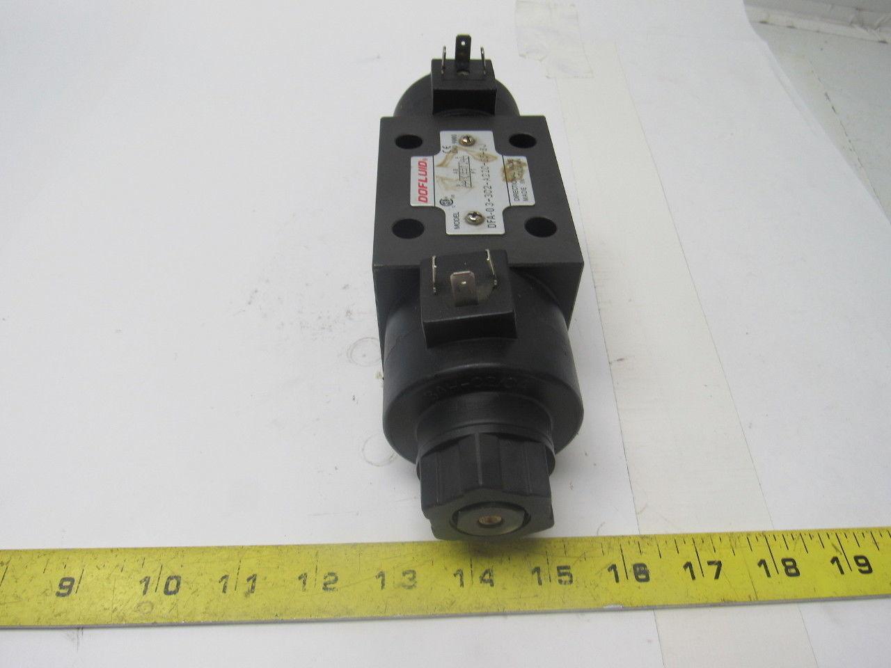 Dofluid DFA-0 3-3C2-A220-35-8J Solenoid Operated Directional Valve 220VAC Coil