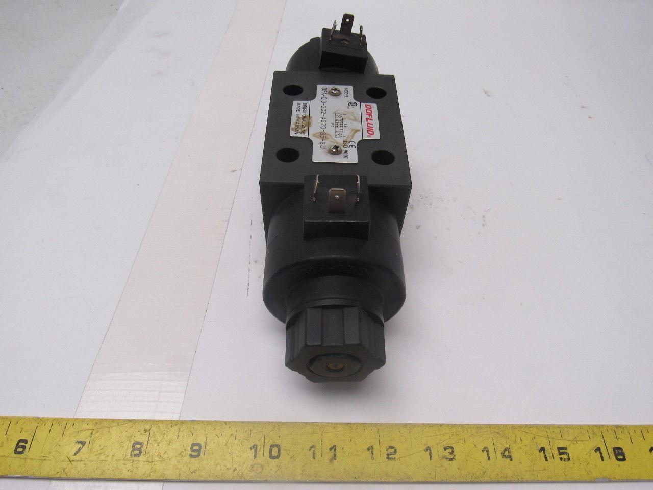 Dofluid DFA-0 3-3C2-A220-35-8J Solenoid Operated Directional Valve 220VAC Coil
