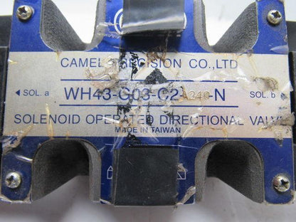 Camel Precision WH43-G03-C2-A240 Solenoid Operated Directional Valve 240V Coil