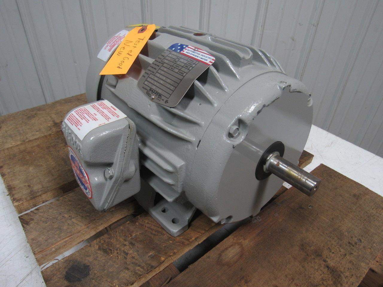 BALDOR AEM3686-4 1-1/2 HP TE 460V 3PH 1750RPM Frm184 AC Motor 7/8" Shaft NOS