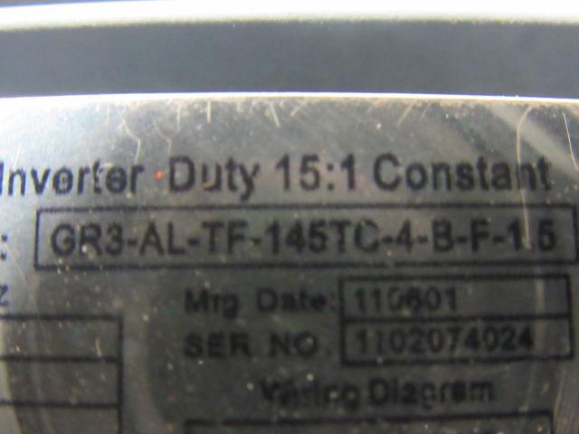 TECHTOP GR3-AL-TF-145TC-4-B-F-1.5 1-1/2HP Inverter Duty Motor 575V 1740RPM