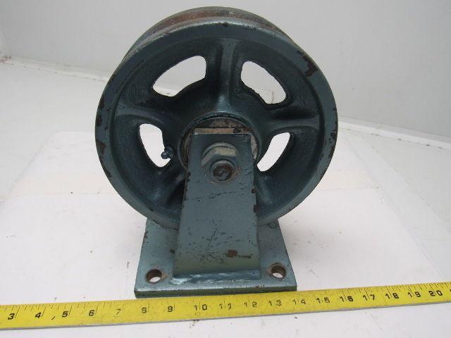 8" All Steel Fixed Caster2-3/4" V Groove Tread 10-1/4" Tall Lot/2