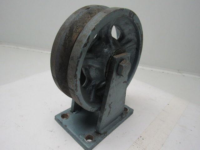8" All Steel Fixed Caster2-3/4" V Groove Tread 10-1/4" Tall Lot/2