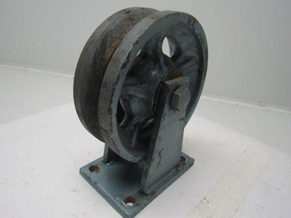 8" All Steel Fixed Caster2-3/4" V Groove Tread 10-1/4" Tall Lot/2