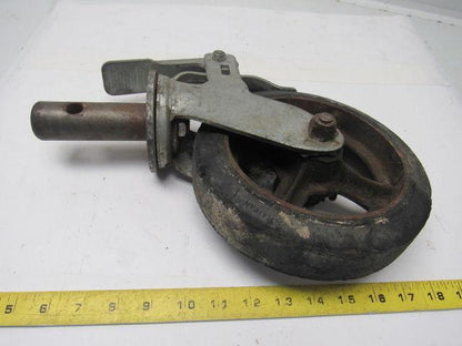 8"x2" Stem Mount Locking Swivel Casters 1-1/4" Stem Lot Of 3