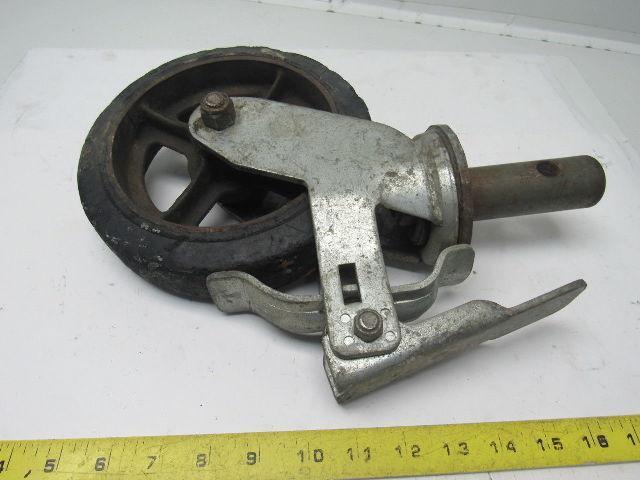8"x2" Stem Mount Locking Swivel Casters 1-1/4" Stem Lot Of 3